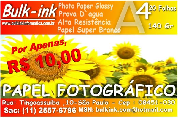 Papel fotografico A4 140 gramas