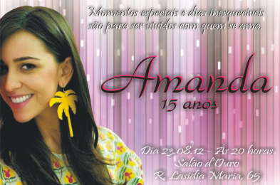 convite 15 anos