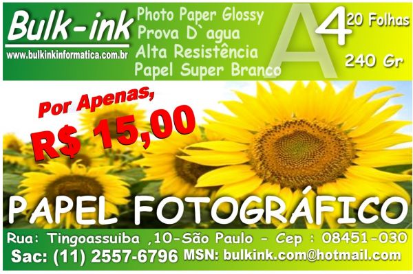 Papel fotografico A4 240 gramas
